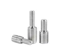 Lot de 5 tiges filetées à double extrémité - Vis de réduction en acier inoxydable 304 for adaptateur et convertisseur d'appareil photo, jeu de boulons sans tête(M4x6-m5x6)