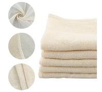 Lot de 5 tissus filtrants réutilisables, passoire en tissu mousseline pour cuisine, 50 x 50 cm, tissu pour fromage en coton, filtre en coton pour filtrer le lait d'amande, jus de fruits, smoothies