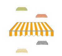 Lot de 5 toiles de rechange rétractables pour auvent de terrasse - Pare-soleil d'extérieur pour jardin, balcon, marché - Disponible en taille (3 x 2,5 m, 3,5 x 4 x)
