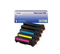 T3AZUR - Lot de 5 Toners compatibles avec Canon 045H pour Canon MF-641Cw, MF-643Cdw, MF-645Cx (Noir+Couleur) Noir, Cyan, Magenta, Jaune