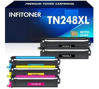 Lot de 5 Toners Compatibles TN248XL pour Brother HL-L3240CDW, MFC-L3760CDW, DCP-L3560CDW.