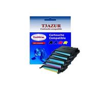 Lot de 5 Toners Laser compatibles pour imprimante Samsung CLP620ND, CLP670N, CLP670ND - T3AZUR (Noir et Couleurs) Noir et couleurs