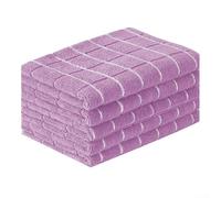 Lot de 5 torchons de cuisine en microfibre absorbants pour séchage et nettoyage rapides, lavables en machine, adaptés pour un usage domestique dans différentes pièces, violet peu profond