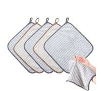 Lot de 5 torchons pour faire la vaisselle, pour sécher la vaisselle - Torchons de cuisine multifonctions, petit chiffon en microfibre pour cuisine, salon, salle de bain