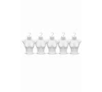 Lot de 5 Torse Féminin Buste Halbschale Blanc Mannequin Vitrine