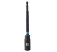 Lot de 5 tourne-écrous à douille hexagonale en acier au chrome vanadium de 150 mm de long pour perceuse électrique et tournevis pneumatique 6 mm à 14 mm, finition noire (14 mm)
