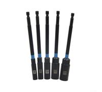 Lot de 5 tourne-écrous hexagonaux, adaptateur de douille de 150 mm pour perceuse avec manchon d'extension, embouts de n acier au chrome vanadium de 6 à 14 mm pour réparation de machines de