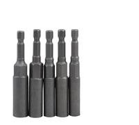 Lot de 5 tourne-écrous hexagonaux en chrome vanadium HRC60 6 mm-10 mm | Alliage traité thermiquement, haute capacité de couple, résistant à l'usure, longueur de 80 mm, compatible pneumatique