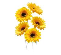 Lot de 5 tournesols pour décoration de jardin, décoration de cour, piquets de pelouse, convient pour intérieur et extérieur, pelouse, terrasse, porche, parterre de fleurs, canal, décoration de
