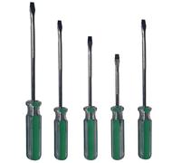 Lot de 5 tournevis à tête plate 5 mm, 5 x 75 mm, 5 x 100 mm, 5 x 125 mm, 5 x 50 mm, tournevis plats magnétiques, poignée stable et visseuse de précision