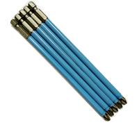 Lot de 5 tournevis PH2 extra longs 127 mm antidérapants Ph2 adaptés pour le rangement de perceuse, tournevis et autres outils antidérapants haute dureté