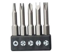 Lot De 5 Tournevis Spécialement Formés Avec Manche De Tournevis, Jeu D'embouts Spéciaux, Tournevis Triangulaires, Tournevis Spéciaux,Tournevis En Forme Spéciale 50 Mm, Acier Alliage De Chrome-vanadium