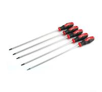 Lot de 5 tournevis Torx extra longs 400 mm en acier au chrome vanadium pour tournevis T15 pour T20 pour T25 T27 pour tournevis T30 Star avec poignée ergonomique pour la maison et la voiture