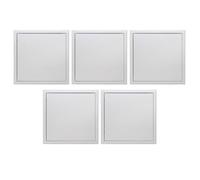 Lot de 5 trappes de visite métallique laquée blanche Semin - 400 mm x 400 mm - ouverture poussez-lâchez - murs et plafonds