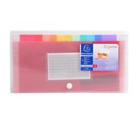 Lot de 5 Trieur valisette CRYSTAL PP A6, 6 compartiments, coloris blanc