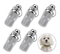 Lot de 5 Tube D'étiquette D'identification de Chat, Tube d'Étiquette Porte-Adresse, Pendentifs D'adresse Personnalisés pour Chiens et Chats, pour Chien, Chat, Animaux de Compagnie