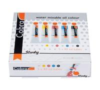 Lot De 5 Tubes De Peinture À L'huile - 5x40ml - Cobra Study