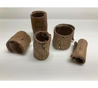 Lot de 5 tubes d'écorce d'amandier, gamelle, bac à plantes, grotte, cachette