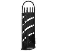 Lot de 5 ustensiles de cheminée en acier avec support - 23 x 15 x 66 cm - Outil de cheminée pour poêle, poêle à bois et poêle à carrelage pour nettoyer les cendres et faire des braises dans le salon