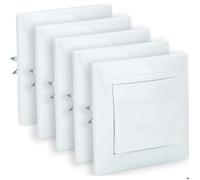 Zenitech Lot de 5 va et Vient encastrés Zyna - Blanc