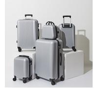 JetLag Fashion Valises Tokyo Lot de 5 Coque rigide ABS Roues 360° Cadenas à code Gris