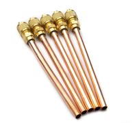 Lot de 5 valves d'accès en cuivre pour réfrigérateur, compresseur, réparation CVC avec pression nominale de 3,4 MPa de 125 mm