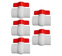 Lot de 5 vannes rondes en PVC robuste de 5,1 cm avec poignée en T pour systèmes d'eau domestiques et usage quotidien industriel Vannes rondes en PVC