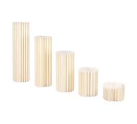 Lot de 5 Vases en Carton de Mariage - Support de Fleurs Pliable Colonne Décorative - Affichage de La Base Cylindrique - Support de Fleurs Cylindrique pour Mariage, FiançAilles, Anniversaire