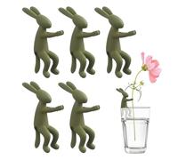 Lot de 5 vases sur le thème du lapin, accessoire antidérapant avec design charmant, outil pour d'intérieur, décoration de rebord de fenêtre avec style pratique, copain robuste pour