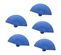 Lot de 5 ventilateurs en bois faits à la main pour les fans de mariage - Plie-cadeau et diffuseur de parfum pour les invités - Cadeau pour les invités