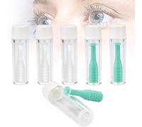 Lot de 5 ventouses pour lentilles de contact avec bouteille, pour retirer les lentilles de contact en silicone, avec rangement pour lentilles de contact rigides et souples pour la maison, les voyages,