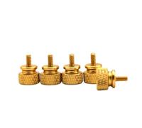 Lot de 5 vis à Main for Support de Carte Graphique, Bloc d'alimentation, Panneau latéral du boîtier d'ordinateur, 12 Couleurs, vis Pliables for PC, Assemblage de Refroidissement par Eau(Gold-5PCS)