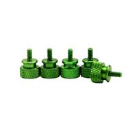 Lot de 5 vis à Main for Support de Carte Graphique, Bloc d'alimentation, Panneau latéral du boîtier d'ordinateur, 12 Couleurs, vis Pliables for PC, Assemblage de Refroidissement par Eau(Green-5PCS)