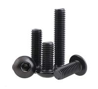 Lot de 5 vis à tête hexagonale en 10,9 acier au carbone - M5 x 16 mm