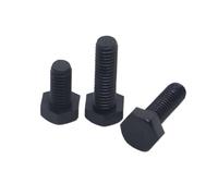 Lot de 5 vis à tête hexagonale en nylon noir M10, boulon à six pans creux extérieur en plastique.(80mm)