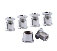 Lot de 5 vis de plateau en acier inoxydable pour boulons de chaîne de vélo compatibles avec Single Double Triple Setup pour VTT et vélo de route (B)