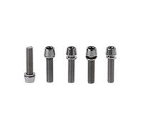 Lot de 5 vis de vélo M5 x 20 mm/M6 x 20 mm avec entretoise pièces de tige pour vélo de route, corne de montagne, accessoire de vélo, support de bouteille d'eau, cage de protection torsadée