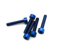 Lot de 5 vis hexagonales M3 3 mm en alliage TC4 (M3 x 16 mm anodisé bleu)