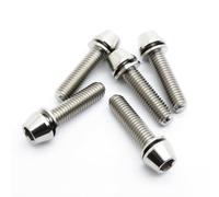 Lot de 5 vis hexagonales M5 5 mm à tête conique en titane anodisé TC4 en alliage (M5 x 20 mm, argenté)