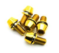 Lot de 5 vis hexagonales M5 à tête conique en titane anodisé TC4 en alliage (M5 x 10 mm doré)