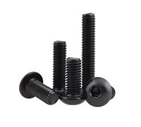 Lot de 5 vis M4 x 6 à tête ronde en acier inoxydable noir, 5/20 pièces M4 6 mm-40 mm pour bricolage, réparation à domicile, menuiserie, projets faits maison