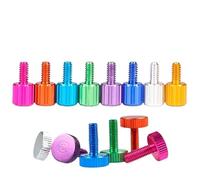 Lot de 5 vis moletées colorées M2, M4, M5 et M6, longueur filetage 4-25 mm, en alliage d'aluminium, avec poignée De Machines Instrumentation Appareils éLectroméNag(Silver,M4x25mm)