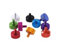 Lot de 5 vis moletées M3 en aluminium anodisé coloré - 10 couleurs, 12 longueurs, for le modding de boîtiers d'ordinateur(Sky Blue,M3x6)