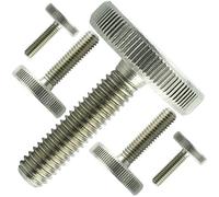 Lot de 5 vis moletées M3 x 10 mm - Forme basse - Acier inoxydable VA A1 - DIN 653 AGBERG