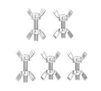 Lot de 5 vis papillon en acier inoxydable - Vis à double tête for bricolage, machines et électronique(M8*50mm)