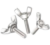 Lot de 5 vis papillon M8 x 30 mm en acier inoxydable 304, boulon à aile, fixation de machine, vis à main pour équipement électronique