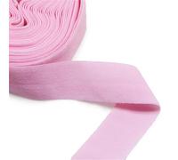 Lot de 5 yards (4,47 m) de ruban élastique uni de 20 mm (3/4") for pliage, en spandex, satin, dentelle, garniture de couture et accessoires de confection.(Pink405)