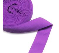 Lot de 5 yards (4,47 m) de ruban élastique uni de 20 mm (3/4") for pliage, en spandex, satin, dentelle, garniture de couture et accessoires de confection.(Purple501)