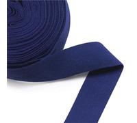 Lot de 5 yards (4,47 m) de ruban élastique uni de 20 mm (3/4") for pliage, en spandex, satin, dentelle, garniture de couture et accessoires de confection.(Blue101)