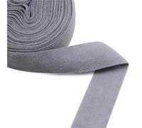 Lot de 5 yards (4,47 m) de ruban élastique uni de 20 mm (3/4") for pliage, en spandex, satin, dentelle, garniture de couture et accessoires de confection.(Grey004)